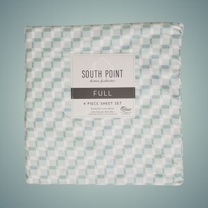 South Point Home Fashions Full Sheet Set 4-Piece Houghton Mint Soft NWT 🛌